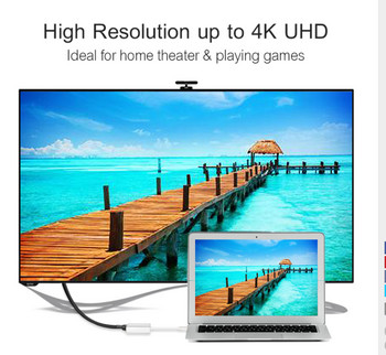 USB HUB USB Type C към HDMI-съвместим 4K конвертор, адаптер Type C към HD-MI/USB 3.0/Type-C за PC лаптоп MacBook Huawei Mate 30
