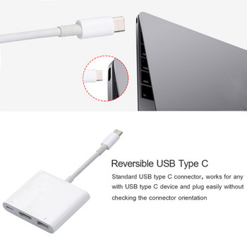 USB HUB USB Type C към HDMI-съвместим 4K конвертор, адаптер Type C към HD-MI/USB 3.0/Type-C за PC лаптоп MacBook Huawei Mate 30