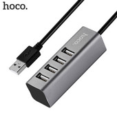 HOCO Hub USB universal cu 4 porturi USB 2.0 cu cablu Micro USB Adaptor cablu splitter mini hub de mare viteză pentru modelul de priză pentru iMac PC