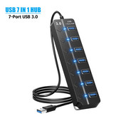 Usb Hub Extender High Speed USB 3 0 do 4 7 Ports Splitter s kontrolom prekidača za Xiaomi Macbook Pro PC Laptop Dodaci