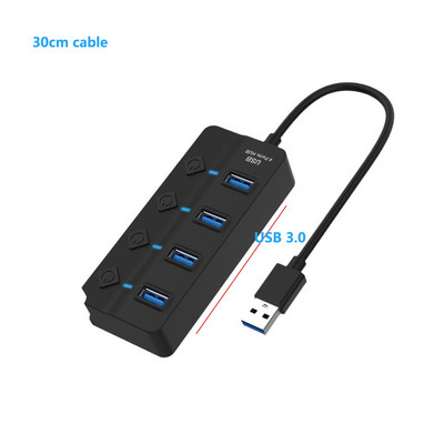 Usb Hub Extender High Speed USB 3 0 do 4 7 Ports Splitter s kontrolom prekidača za Xiaomi Macbook Pro PC Laptop Dodaci