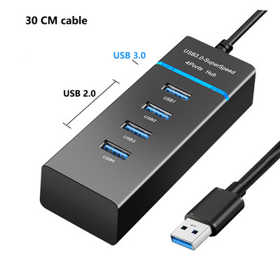Usb Hub Extender High Speed USB 3 0 do 4 7 Ports Splitter s kontrolom prekidača za Xiaomi Macbook Pro PC Laptop Dodaci