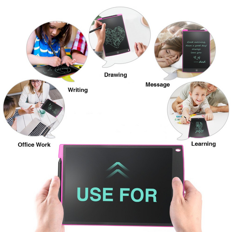NEWYeS skystųjų kristalų rašymo planšetinis kompiuteris 12 colių elektroninė skaitmeninė elektroninė grafikos piešimo lenta papuoštų piešimo bloknotas su rašikliu Dovana vaikams