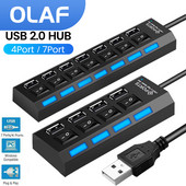 OLAF USB HUB 3.0 4/7 prievadų kelių išplėtimo USB 3.0 šakotuvas su jungikliu kelių USB skirstytuvo šakotuvas Naudokite maitinimo adapterio kompiuterio priedą