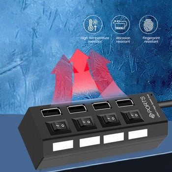 OLAF USB HUB 3.0 4/7 портов разширителен USB 3.0 хъб с превключвател Multi USB сплитер хъб Използвайте захранващ адаптер Компютърни аксесоари