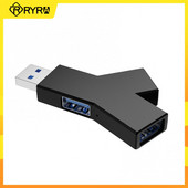 RYRA USB 3.0 šakotuvas USB 2.0 mini Y formos 3 viename USB-C šakotuvas kelių USB skirstytuvo šakotuvas Naudokite maitinimo adapterio plėstuvą, skirtą asmeniniam kompiuteriui nešiojamam kompiuteriui