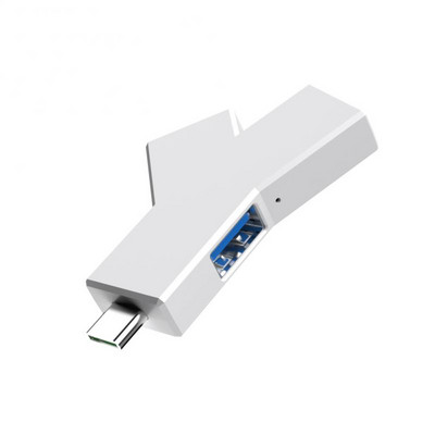 RYRA USB 3.0 šakotuvas USB 2.0 mini Y formos 3 viename USB-C šakotuvas kelių USB skirstytuvo šakotuvas Naudokite maitinimo adapterio plėstuvą, skirtą asmeniniam kompiuteriui nešiojamam kompiuteriui