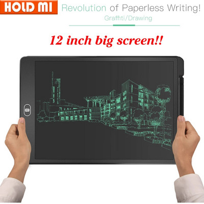 12-инчова дъска за рисуване LCD екран Таблет за писане Цифров графичен таблет за рисуване Подложка за ръкописен текст Химикалка цветна дъска за писане за деца