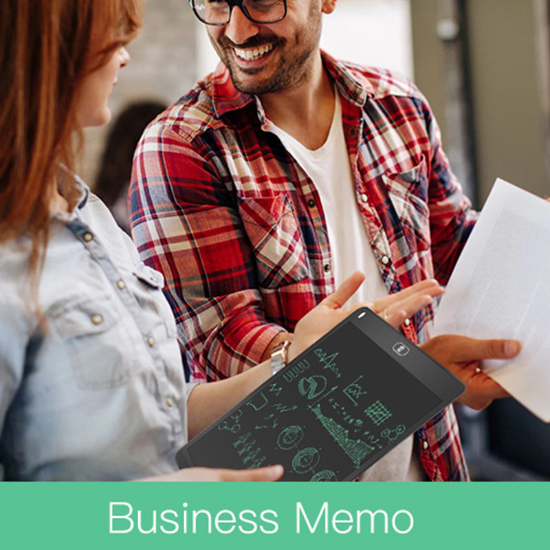 12 colių piešimo lenta skystųjų kristalų ekrano rašymo planšetė Skaitmeninė grafinė piešimo planšetė, rašymo ranka rašiklis, spalvota rašymo lenta vaikams