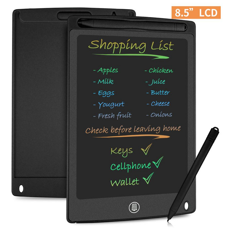 NEWYES 8,5 colio spalvinga rašymo piešimo planšetė elektroninė skaitmeninė LCD grafinės lentos Doodle užrašų knygelė, ištrinami rašymo ranka bloknotai