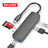 SeynLi prilagoditi za usb HUB USB Type C za Macbook Xiaomi Laptop Cable Adapter USB A HUB Multi Splitter Adapter TF SD čitač kartica