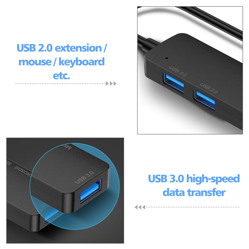SeynLi prilagoditi za usb HUB USB Type C za Macbook Xiaomi Laptop Cable Adapter USB A HUB Multi Splitter Adapter TF SD čitač kartica