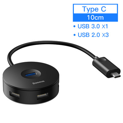Baseus USB HUB USB 3.0 USB C HUB za MacBook Pro Surface USB Type C HUB USB 2.0 adapter s mikro USB-om za računalo USB razdjelnik