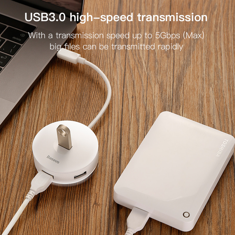 Baseus USB HUB USB 3.0 USB C HUB za MacBook Pro Surface USB Type C HUB USB 2.0 adapter s mikro USB-om za računalo USB razdjelnik