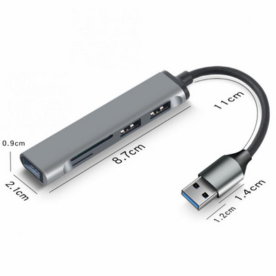 RYRA 5u1 Type C HUB USB 3.0 Multiport Splitter Adapter sa SD TF priključcima Čitač kartica za Macbook Compute PC Dodaci
