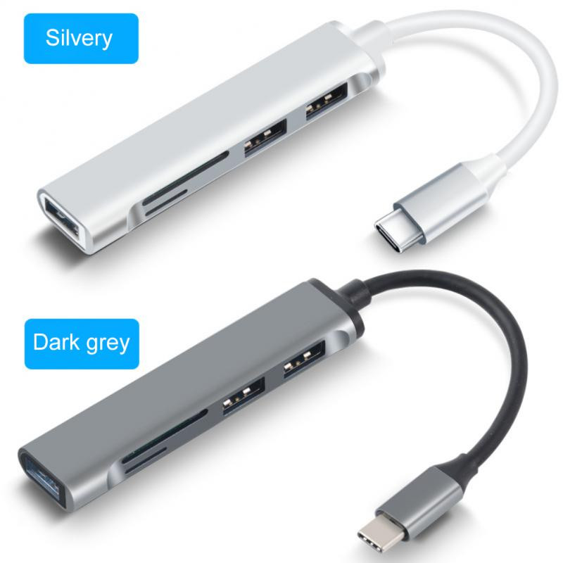 RYRA 5u1 Type C HUB USB 3.0 Multiport Splitter Adapter sa SD TF priključcima Čitač kartica za Macbook Compute PC Dodaci