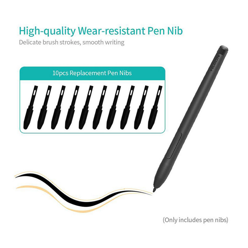 Kiváló minőségű csere, 10db PN04 kopásálló tollhegyek HUION PW100 PW201 grafikus tábla rajz digitális toll hegyéhez