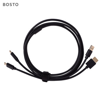BOSTO 2-в-1 кабел за BOSTO 13HD/16HD/16HDK/16HDT/BT-16HD/BT-16HDK/BT-16HDT Монитор за графичен таблет за рисуване