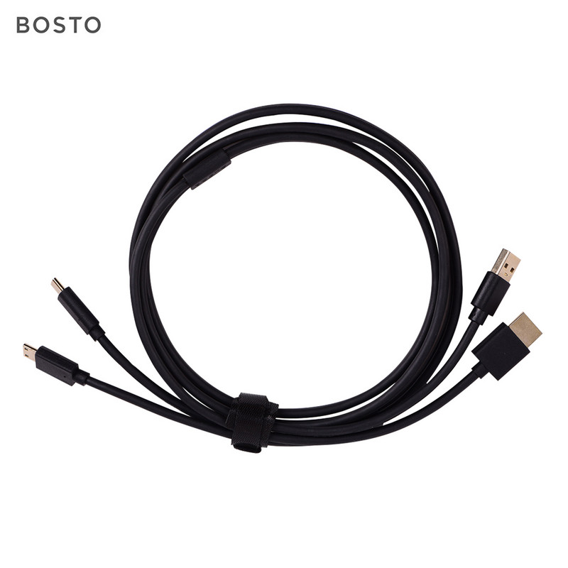 BOSTO 2-u-1 kabel za BOSTO 13HD/16HD/16HDK/16HDT/BT-16HD/BT-16HDK/BT-16HDT grafički tablet monitor za crtanje