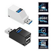 USB stebulės USB 3.0 stebulės skirstytuvas, kelių USB Hab 2.0 kelių šakotuvų išplėtimo 3 prievadų koncentratorius, skirtas nešiojamam kompiuteriui