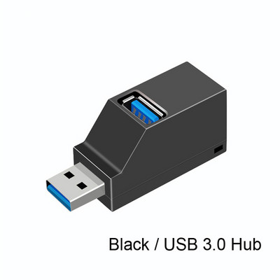 USB stebulės USB 3.0 stebulės skirstytuvas, kelių USB Hab 2.0 kelių šakotuvų išplėtimo 3 prievadų koncentratorius, skirtas nešiojamam kompiuteriui