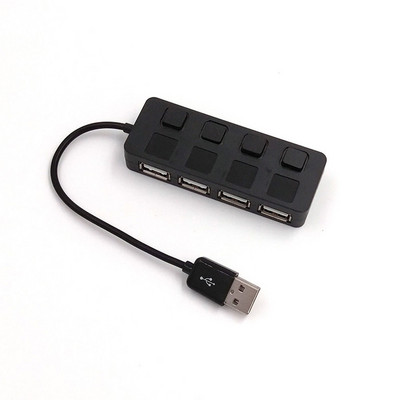 4 portos USB 2.0 HUB USB be/ki kapcsoló elosztó bővítő független 480Mbps gyors átviteli adatadapterrel PC számítógéphez