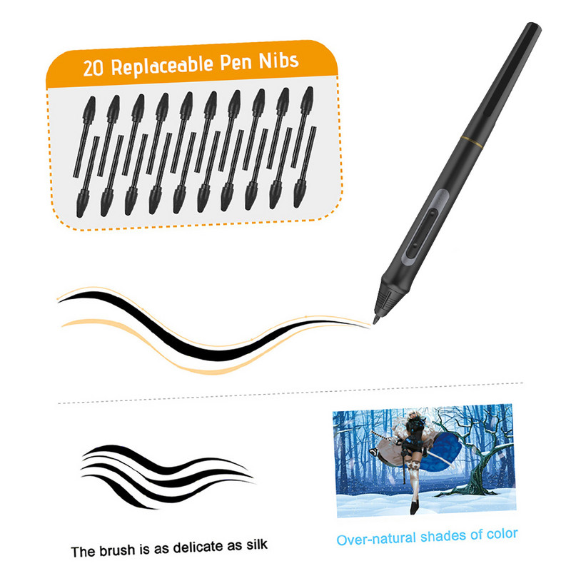 BOSTO újratölthető toll digitális toll 8192 szint nyomású toll BOSTO 13HD/16HD/16HDK/16HDT/22UX készülékekhez