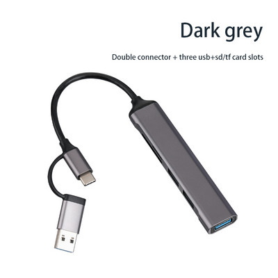 HUB USB C HUB de mare viteză TIP C 3.0 Cititor de carduri Splitter Multiport cu porturi SD TF pentru Accesorii pentru computer Macbook HUB HUB NOU
