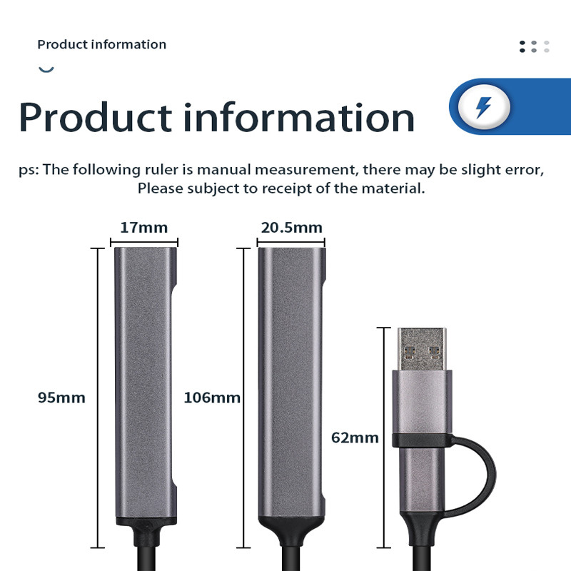 HUB USB C HUB de mare viteză TIP C 3.0 Cititor de carduri Splitter Multiport cu porturi SD TF pentru Accesorii pentru computer Macbook HUB HUB NOU