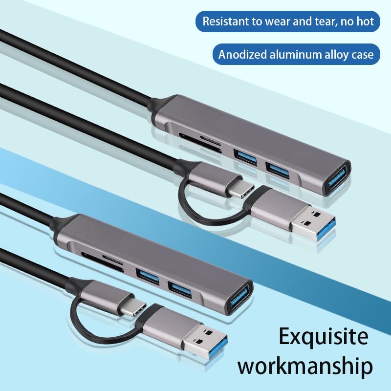 HUB USB C HUB de mare viteză TIP C 3.0 Cititor de carduri Splitter Multiport cu porturi SD TF pentru Accesorii pentru computer Macbook HUB HUB NOU