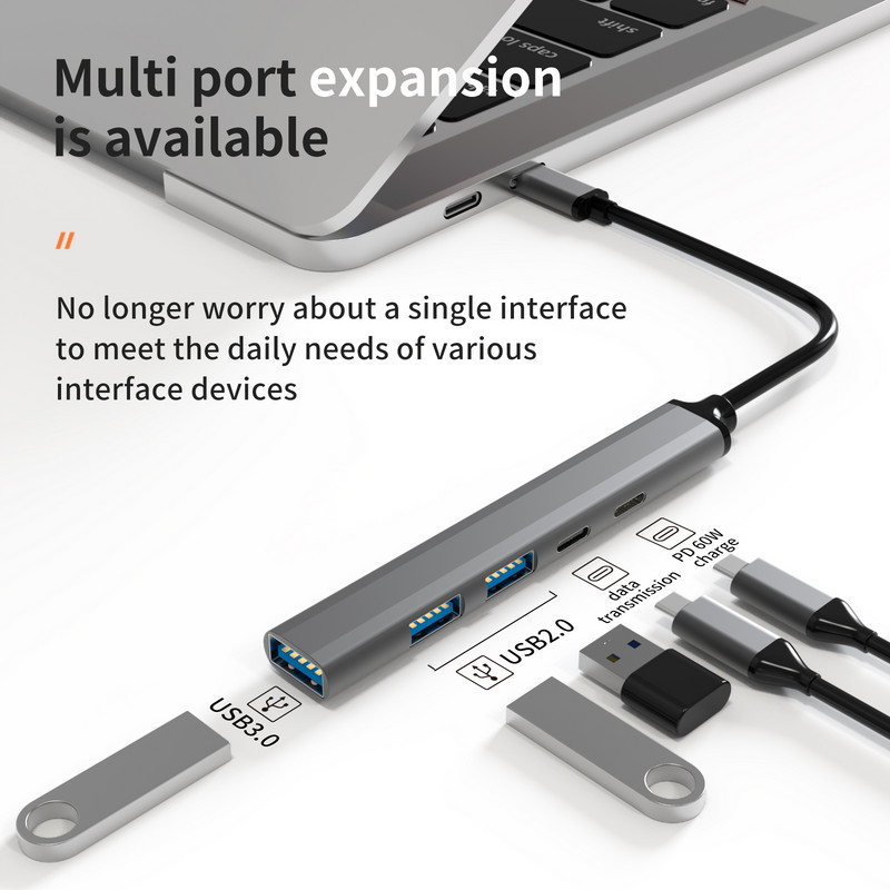 Tip USB C HUB 3.0 Port Multi Splitter Adapter OTG Za Lenovo HUAWEI Xiaomi Macbook Pro 15 Air Dodaci USB Hub Dropship