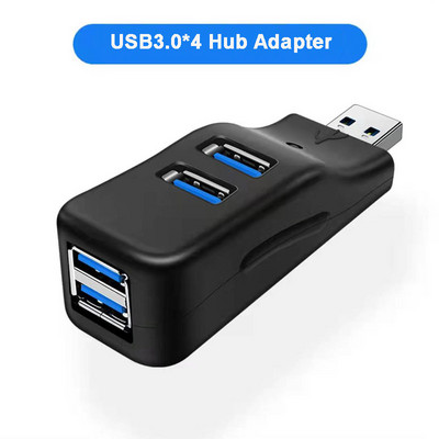 Didelės spartos USB 3.0 stebulės kelių skirstytuvo adapteris, 4 prievadų U disko skaitytuvo plėtiklis Kompiuterio priedai, skirti PC Macbook nešiojamasis nešiojamasis kompiuteris