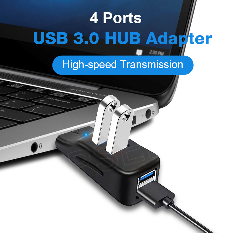Didelės spartos USB 3.0 stebulės kelių skirstytuvo adapteris, 4 prievadų U disko skaitytuvo plėtiklis Kompiuterio priedai, skirti PC Macbook nešiojamasis nešiojamasis kompiuteris