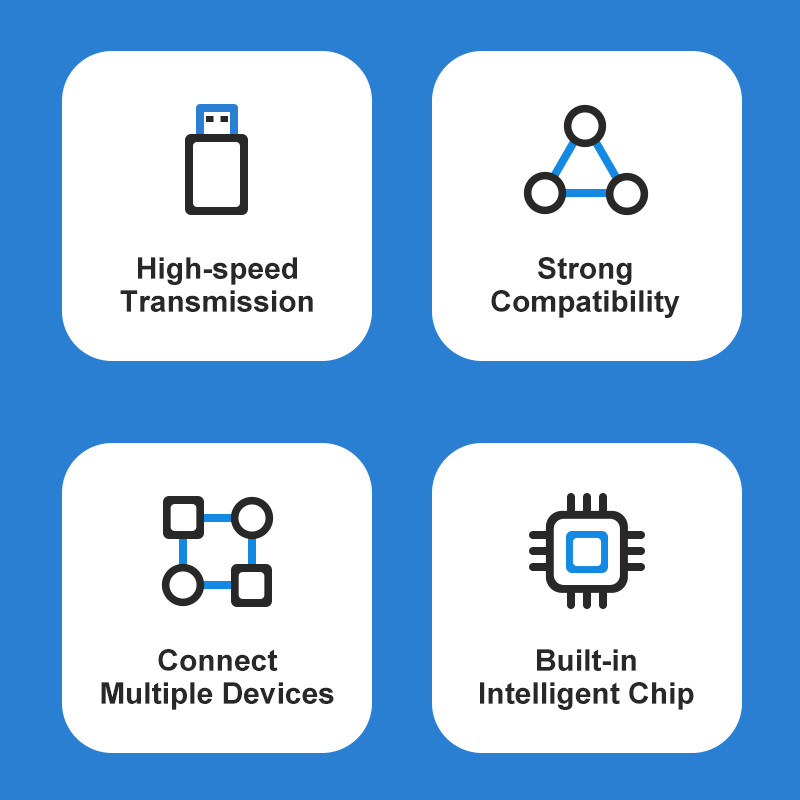 Didelės spartos USB 3.0 stebulės kelių skirstytuvo adapteris, 4 prievadų U disko skaitytuvo plėtiklis Kompiuterio priedai, skirti PC Macbook nešiojamasis nešiojamasis kompiuteris