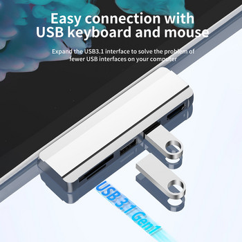 За Microsoft Surface Pro 6 5 4 Hub USB докинг станция с 4K HDMI-съвместим USB 3.0 слот за карта с памет, четец, конвертор, адаптиран