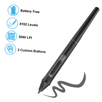 BOSTO Rechargeable Pen 8192 Levels Pressure Stylus Pen for BOSTO 13HD/16HD/16HDK/16HDT/22UX Graphics Monitor Drawing Tablet