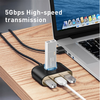 Baseus USB HUB USB3.0 към USB3.0*1+USB2.0*3 за MacBook Pro Air 2020 USB 2.0 HUB LED USB сплитер за Huawei Notebook HUB