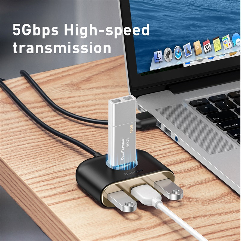 Baseus USB HUB USB3.0 na USB3.0*1+USB2.0*3 za MacBook Pro Air 2020 USB 2.0 HUB LED USB Splitter za Huawei Notebook HUB