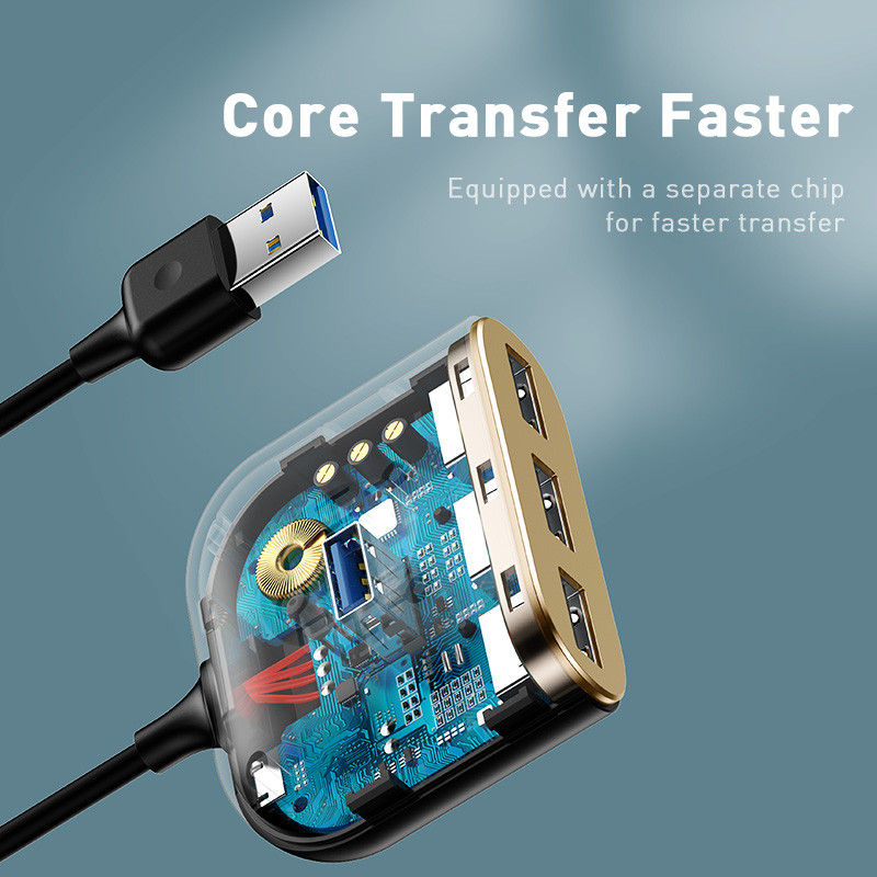 Baseus USB HUB USB3.0 na USB3.0*1+USB2.0*3 za MacBook Pro Air 2020 USB 2.0 HUB LED USB Splitter za Huawei Notebook HUB