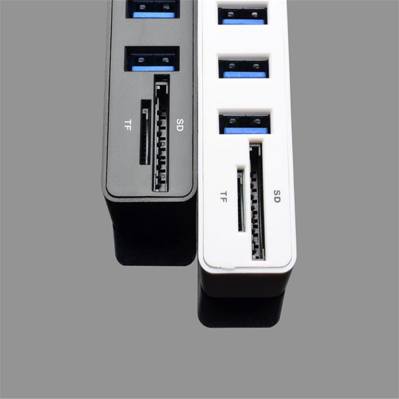 HUB High Speed USB 6 port USB 2.0 + 2 Micro SD TF karšu lasītājs sadalītāja adaptera kabelis klēpjdatoram datoram