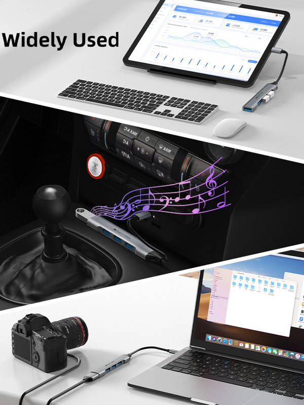 USB HUB 3.0 Type-C 4 σε 1 Διαχωριστής προσαρμογέα υψηλής ταχύτητας πολλαπλών θυρών OTG για Nintendo Switch PS3 4 Αξεσουάρ φορητού υπολογιστή Xbox Tablet PC