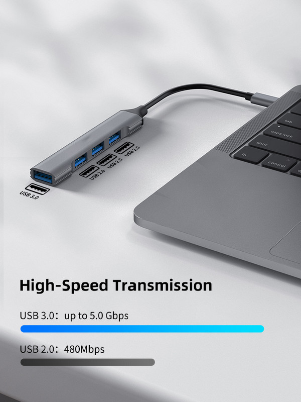 USB HUB 3.0 Type-C 4 σε 1 Διαχωριστής προσαρμογέα υψηλής ταχύτητας πολλαπλών θυρών OTG για Nintendo Switch PS3 4 Αξεσουάρ φορητού υπολογιστή Xbox Tablet PC