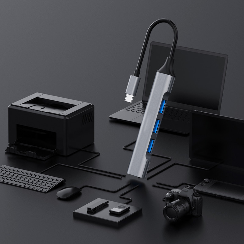 USB HUB 3.0 Type-C 4 σε 1 Διαχωριστής προσαρμογέα υψηλής ταχύτητας πολλαπλών θυρών OTG για Nintendo Switch PS3 4 Αξεσουάρ φορητού υπολογιστή Xbox Tablet PC