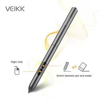 Писалка за таблет VEIKK P001 без батерии 8192 нива пасивен стилус за графичен таблет S640 и A30