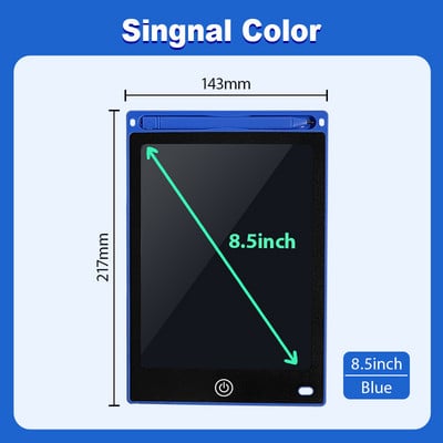 Tabletă de scris LCD de 8,5 inci pentru jucării pentru copii Instrument de pictură Electronică Desen table ultra-subțire pentru băieți copii cadou educațional