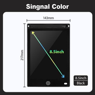 Tabletă de scris LCD de 8,5 inci pentru jucării pentru copii Instrument de pictură Electronică Desen table ultra-subțire pentru băieți copii cadou educațional