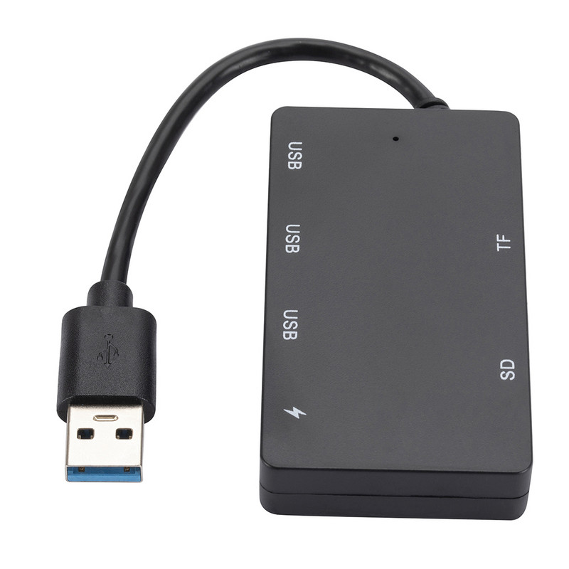 USB 3.0 hub, nagy sebességű 6 portos elosztó TF/SD kártyával Xiaomi MacBook laptop PC számítógéphez USB Type C – USB 3.0 2.0 hub