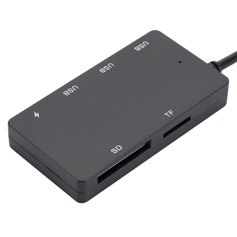 USB 3.0 hub, nagy sebességű 6 portos elosztó TF/SD kártyával Xiaomi MacBook laptop PC számítógéphez USB Type C – USB 3.0 2.0 hub