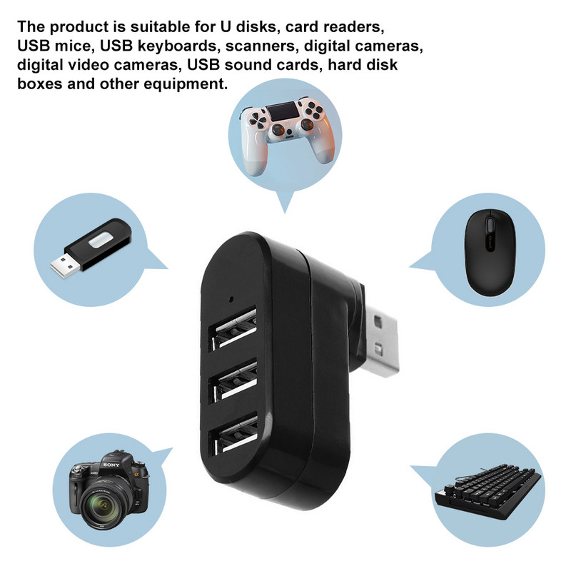 RYRA USB C jaotur 3-ühes kiire laiendaja 2.0 multifunktsionaalne mitme jaoturi adapter Sülearvuti Sülearvuti Kontoritarvikud