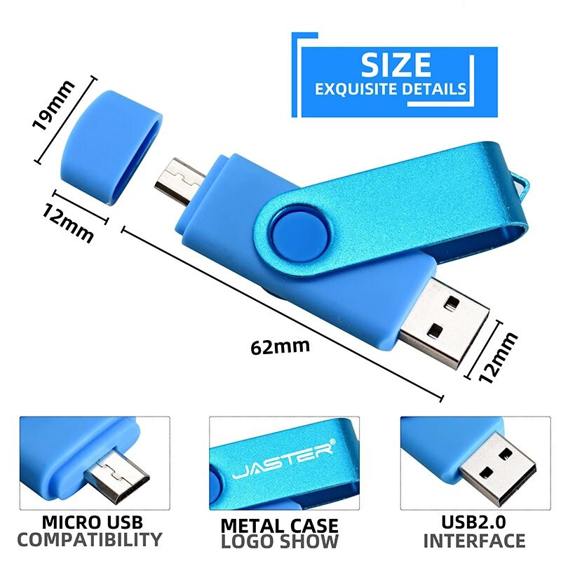 Μονάδα flash USB υψηλής ταχύτητας OTG Pen Drive 64gb USB Stick 16gb Περιστρεφόμενη μονάδα στυλό για Android Micro/PC Business δώρο